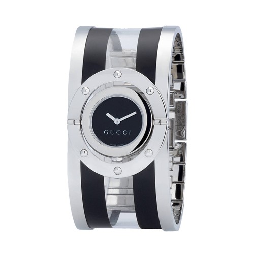 Argent Noir Gucci Montres Collection Tournoyer Grande Version